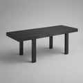 Tavolo da pranzo rettangolare allungabile in legno nero, 210-289 x 105 x 75 cm