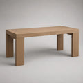 Tavolo da pranzo rettangolare allungabile in legno, rovere naturale, 140-180 × 80 × 75 cm